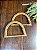 Alça Rattan Meia Lua 15x10,5cm - Par - Bege - Imagem 1