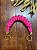 Alça de Mão Corda - 30cm - Pink/Dourado - Imagem 1