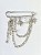 Alfinete Decorado c/Strass 6cm - Niquel - Imagem 1