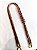 Alça de Ombro Corda Pochete - 95cm - Marsala/Marrom C/Dourado - Imagem 1