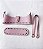 Kit Bolsa Couro 20x6cm MINI DOIS IRMÃOS - Rosa & Dourado - Imagem 1