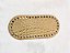 Base Couro Oval Croco 10x22cm Bege - Imagem 1