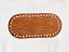 Base Couro Oval Croco10x22cm Marrom - Imagem 1