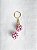 Chaveiro Bolinha Duplo 2cm-Emborrachado Rosa - Imagem 1