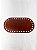 Base Couro Oval 9x17cm Marrom - Imagem 1
