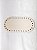 Base Couro Oval 9x17cm Bege - Imagem 1