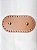 Base Couro Oval 9x17cm com Bailarina-Caramelo Claro/Dourado - Imagem 1