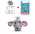 Kit Amigurumi - Bicho Bola 2 - Elefante Otto - Imagem 2