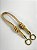 Alça Midi Corda Déa Fios Nó Triplo - 60cm - Bege / Dourado - Imagem 2