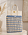 Kit Bolsa Boss - Fio Malha Pólen  Azul Denin e Areia-Couro Bege/Dourado(Déa Fios-Aula Inclusa) - Imagem 2