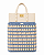 Kit Bolsa Boss - Fio Malha Pólen  Azul Denin e Areia-Couro Bege/Dourado(Déa Fios-Aula Inclusa) - Imagem 1
