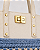 Kit Bolsa Boss - Fio Malha Pólen  Azul Denin e Areia-Couro Bege/Dourado(Déa Fios-Aula Inclusa) - Imagem 5