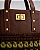 Kit Bolsa Boss - Fio Malha Pólen Verde Musgo e Chocolate-Couro Marrom/Dourado(Déa Fios-Aula Inclusa) - Imagem 5