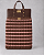 Kit Bolsa Boss - Fio Malha Pólen  Rose e Chocolate-Couro Marrom/Dourado(Déa Fios-Aula Inclusa) - Imagem 1