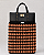 Kit Bolsa Boss - Fio Malha Pólen  Ocre e Preto-Couro Preto/Dourado(Déa Fios-Aula Inclusa) - Imagem 1