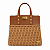 Kit Bolsa Famme - Fio Néctar 5mm Caramelo Claro-Couro Caramelo Escuro/Dourado (Déa Fios-Aula Inclusa) - Imagem 1