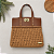 Kit Bolsa Famme - Fio Néctar 5mm Caramelo Claro-Couro Caramelo Escuro/Dourado (Déa Fios-Aula Inclusa) - Imagem 3