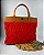 Kit Bolsa Work - Fio Néctar Nautico 4mm Vermelho-Couro Caramelo Escuro/Dourado (Déa Fios-Aula Inclusa) - Imagem 1