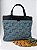 Kit Bolsa Work - Fio Néctar Nautico 4mm Cinza-Couro Preto/Ônix (Déa Fios-Aula Inclusa) - Imagem 1