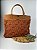 Kit Bolsa Work - Fio Néctar Nautico 4mm Terracota-Couro Caramelo Escuro/Dourado (Déa Fios-Aula Inclusa) - Imagem 1