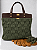 Kit Bolsa Work - Fio Néctar Nautico 4mm Verde Musgo-Couro Marrom/Dourado (Déa Fios-Aula Inclusa) - Imagem 1