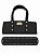 Kit Office Sintético Montana 28x11cm Base 6x30cm Déa Fios Preto/Dourado - Imagem 1