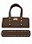 Kit Office Sintético Montana 28x11cm Base 6x30cm Déa Fios Marrom/Dourado - Imagem 1