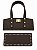 Kit Office Sintético Montana 28x11cm Base 10x25cm Déa Fios Marrom/Dourado - Imagem 1