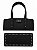 Kit Office Sintético Montana 28x11cm Base 10x25cm Déa Fios Preto/Onix - Imagem 1