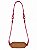 Porta Vinho Duplo 17x35cm Couro Déa Fios Cor: Pink/Dourado - Imagem 2