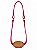 Porta Vinho Simples 10x35cm Couro Déa Fios Cor:Pink/Dourado - Imagem 2