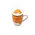 CANECA DE PORCELANA C/ INFUSOR LARANJA 330ML - Imagem 1