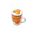 CANECA DE PORCELANA C/ INFUSOR LARANJA 330ML - Imagem 2