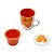 CANECA DE PORCELANA C/ INFUSOR LARANJA 330ML - Imagem 4
