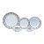 APARELHO DE JANTAR DE PORCELANA SUPER WHITE 42PC COIMBRA - Imagem 1