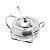 AÇUCAREIRO DE AÇO INOX C/COLHER ITALY 13CM - Imagem 1