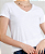 Blusa feminina básica flamê manga curta decote v branca - Imagem 4