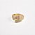 Anel Luxo Pedras Banhado Ouro 18k - Imagem 2