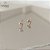 Brinco Flor Cravejada Micro Banhado Ouro 18k - Imagem 1