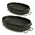 Kit 2 Travessas Assadeira De Barro Preto Capixaba Oval - Imagem 1