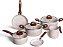 Jogo de Panelas 6 Peças Ceramic Life Smart Plus- Vanilla Brinox - Imagem 1