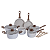 Conjunto Panelas Ind Style Cook Bk 10 Mármol - Imagem 1