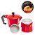 CAFETEIRA ITALIANA PARA 03 CAFES VERMELHA DASSHAUS - Imagem 5