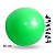 Bola de pilates 65cm verde para fisioterapia e alongamentos - Imagem 1