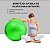 Bola de pilates 65cm verde para fisioterapia e alongamentos - Imagem 2