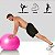 Bola fitness para pilates yoga vida saudável rosa 65cm - Imagem 4