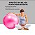 Bola fitness para pilates yoga vida saudável rosa 65cm - Imagem 5