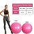 Bola fitness para pilates yoga vida saudável rosa 65cm - Imagem 2
