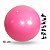 Bola fitness para pilates yoga vida saudável rosa 65cm - Imagem 1