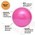 Bola de Pilates 75cm Rosa - Imagem 2